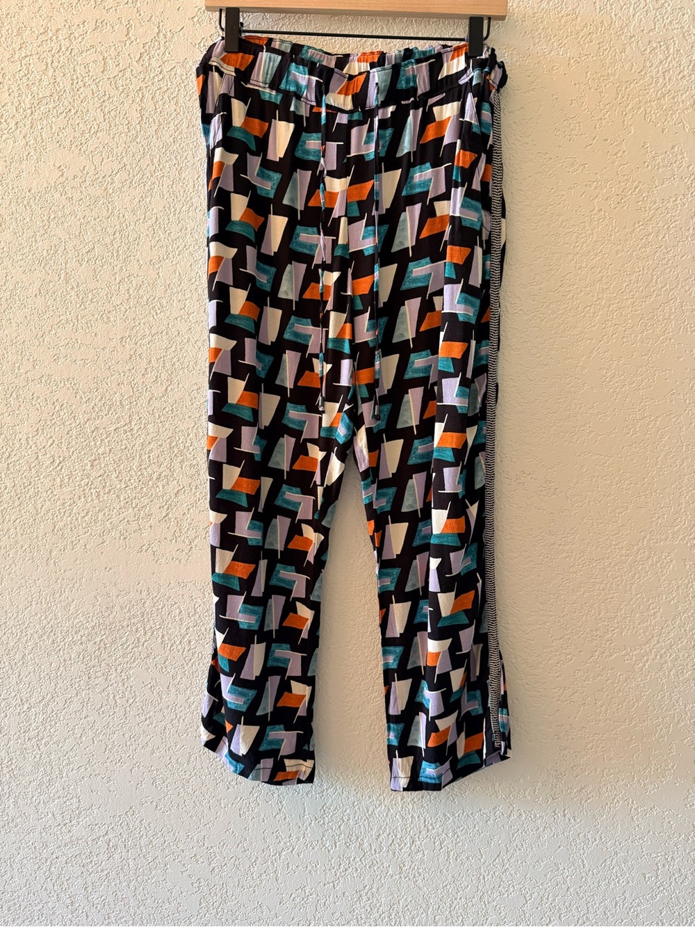 HEI HEI Anthropologie Ginza Retro Geometric Drawstring Waistband Pants Size‎ Med